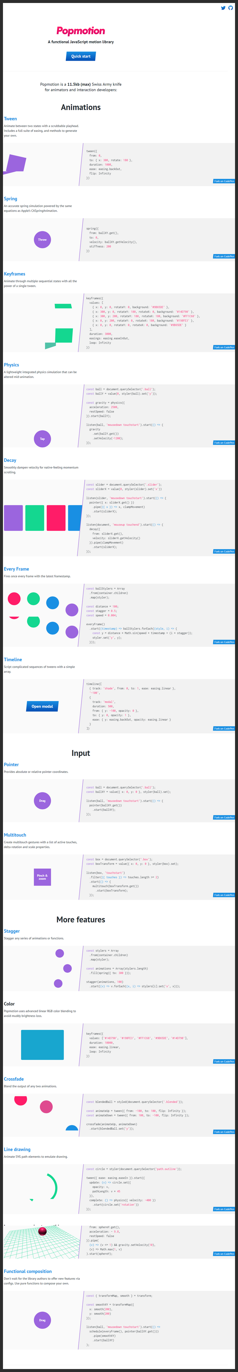 JavaScript Motion, Animation, and Interaction Library | Bypeople