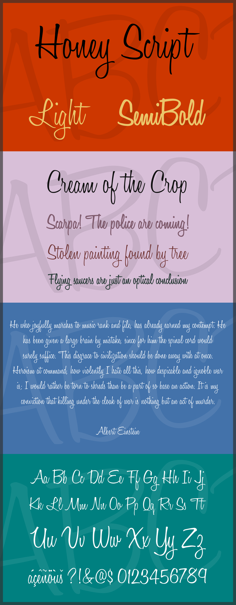 Honey Script Casual Script Typeface in Two Weights Bypeople