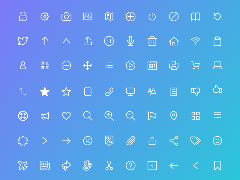 100 Outline Flat Icons Adobe Xd Bypeople