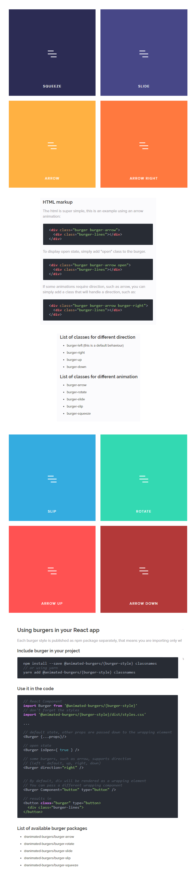 Animated CSS & React Burger Components | Bypeople