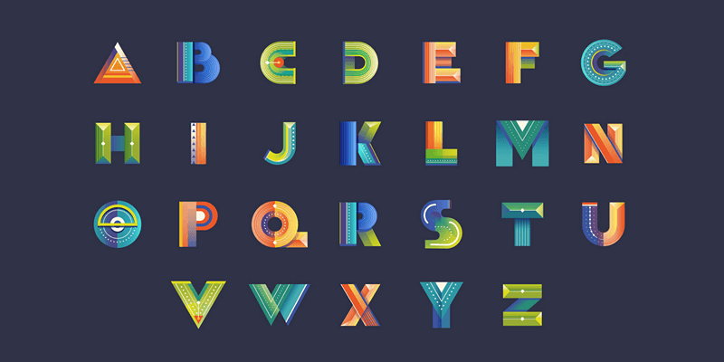 Animated Latin Alphabet Letters (AI, PDF) | Bypeople