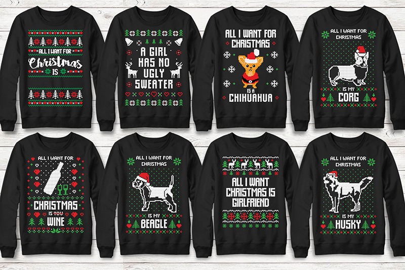Download 100 Ugly Christmas Sweater Vector Designs Pack Knitted Font Vector Ornaments Included Bypeople Yellowimages Mockups