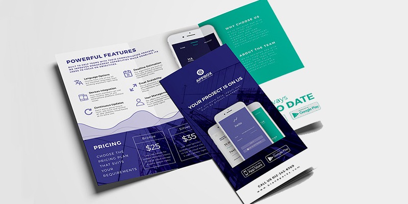 Double Sided Tri Fold Brochure Template