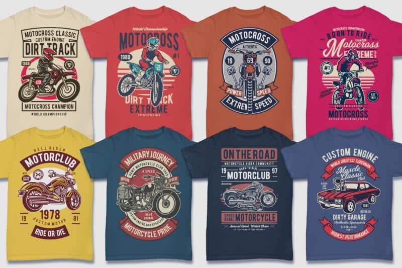 Moto Cross print ready vector t shirt design - Buy t-shirt designs