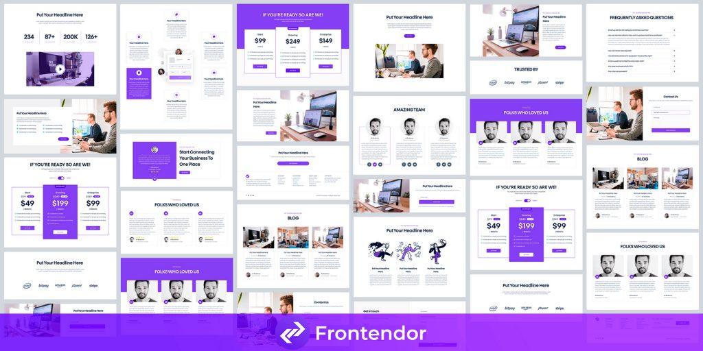 50+ Reusable HTML Blocks, 4 HTML Templates – Create Landing Pages by ...