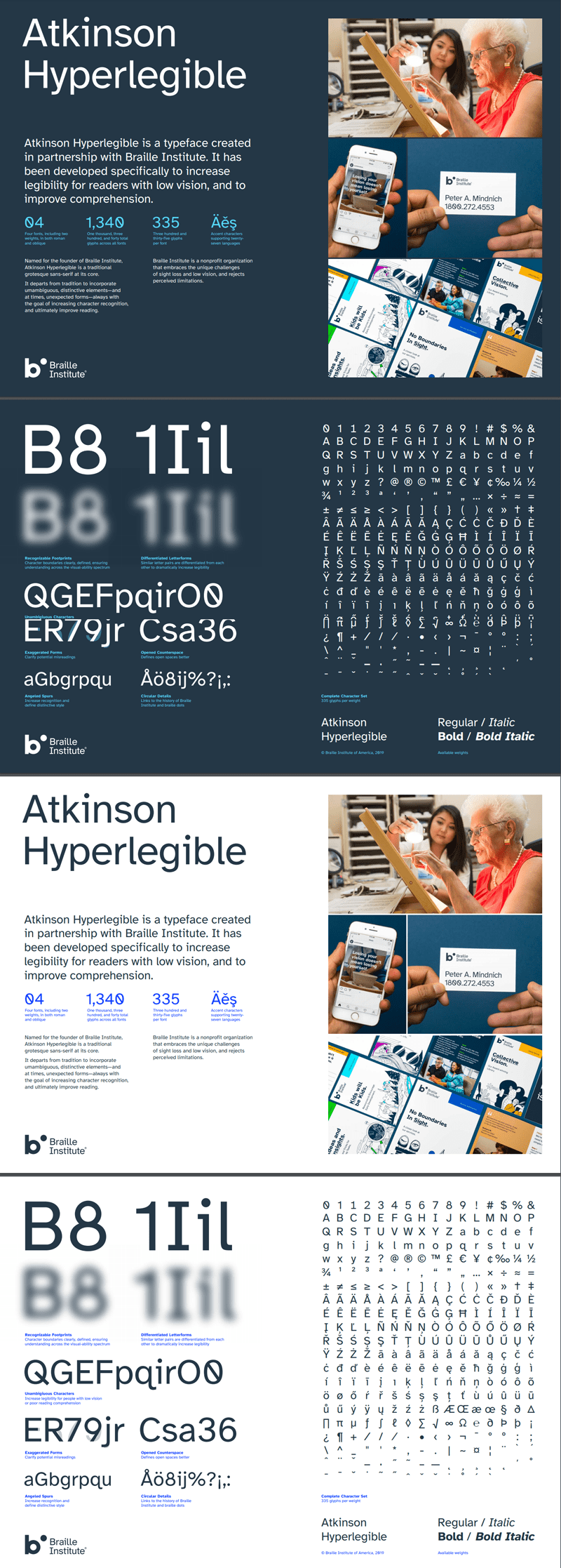 Atkinson Low Vision Users Font 1340 Glyphs 2 Weights Bypeople