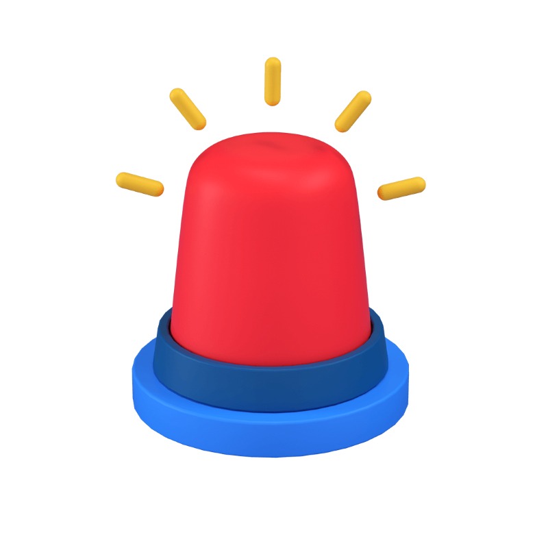 3d icon of an alarm siren