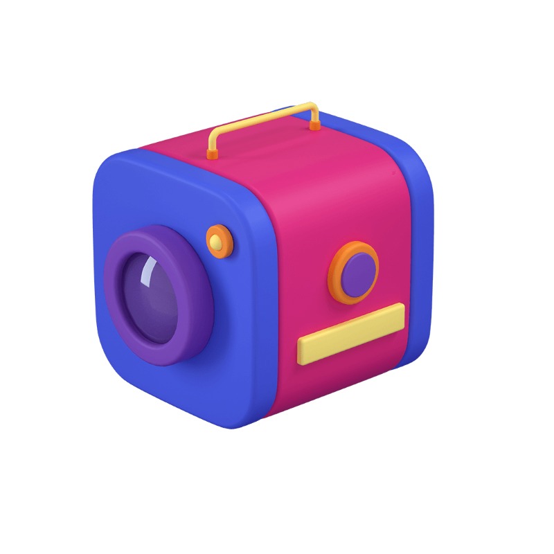 3d icon of a camera