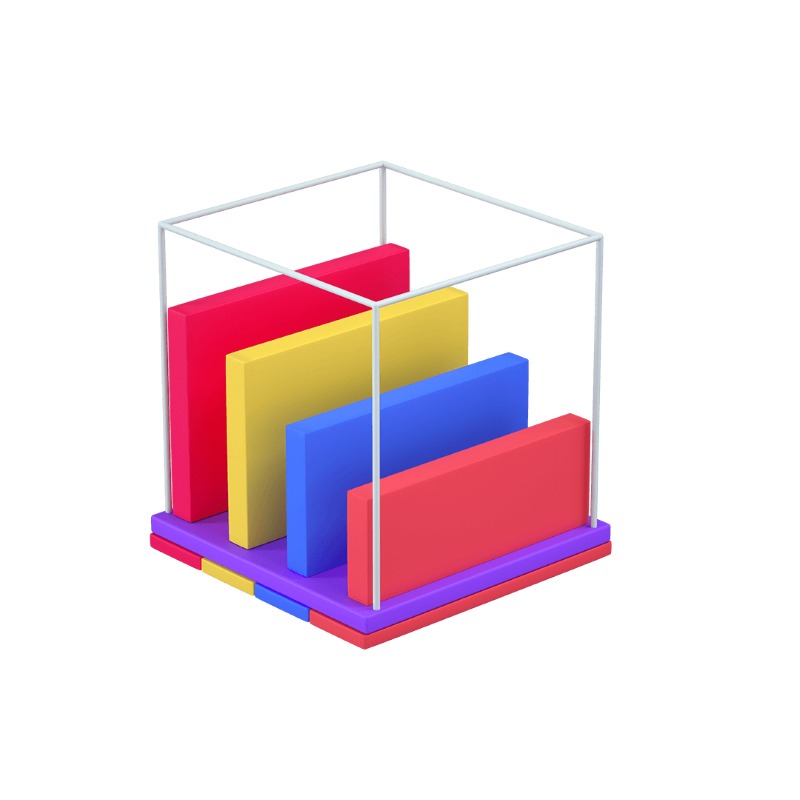 3d icon of a chart stack