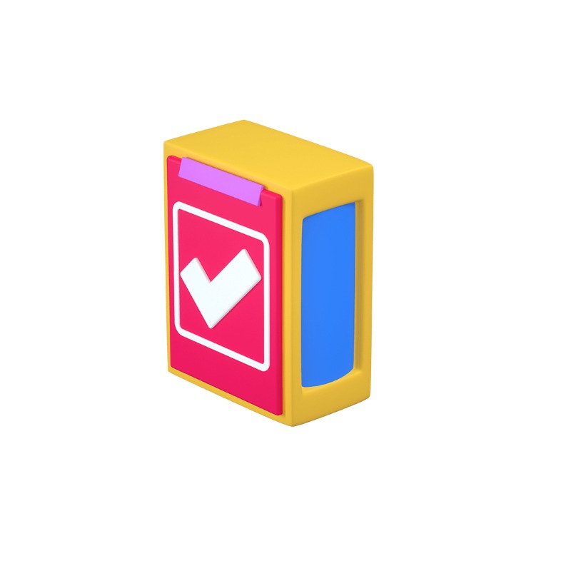 3d icon of a checkbox