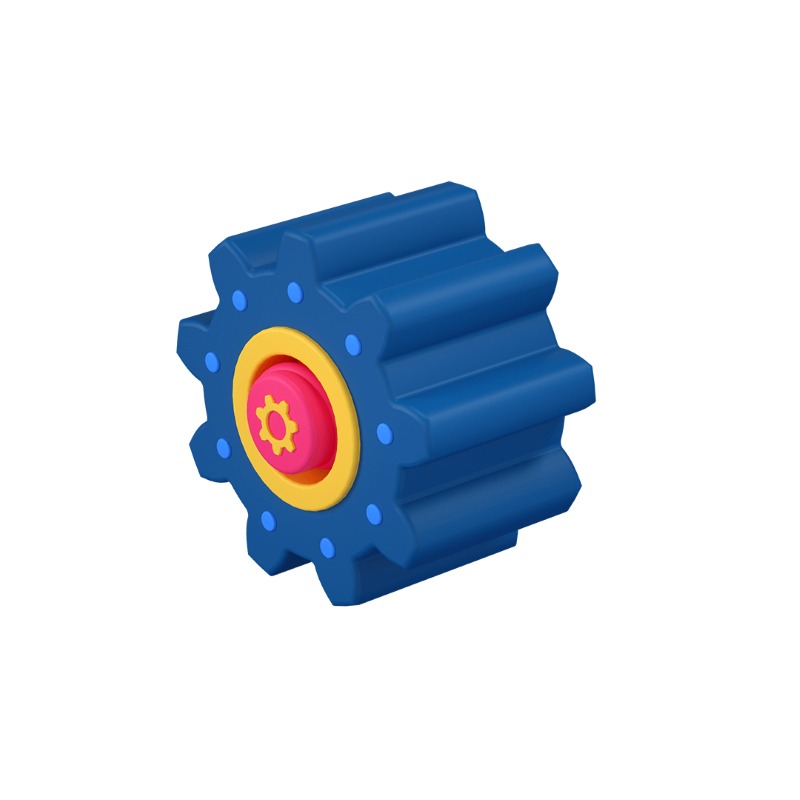 3d icon of a cog or sprocket