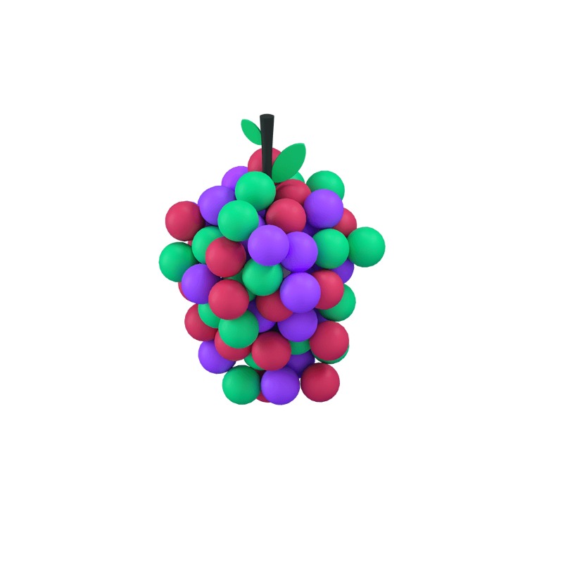 3d icon of grapes