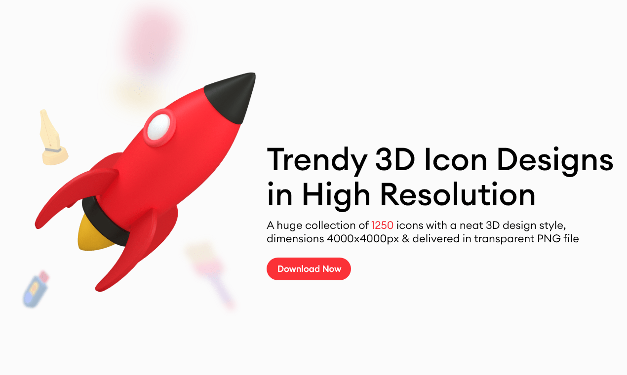 rocket icon made in 3d style