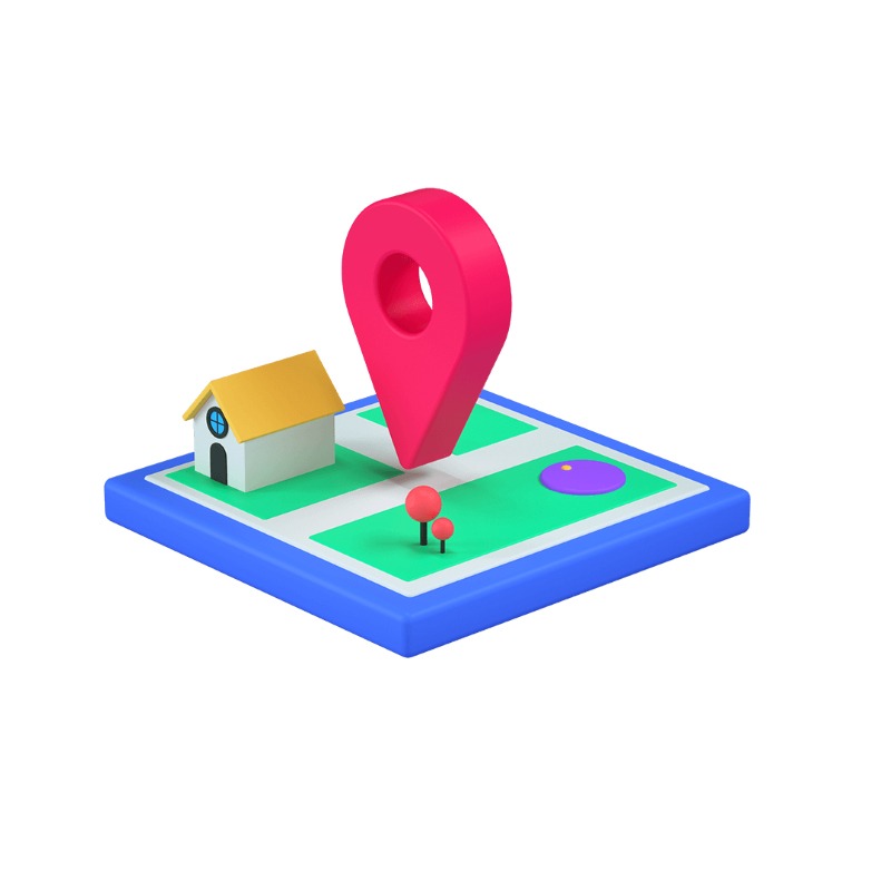 3d icon version of the map location icon