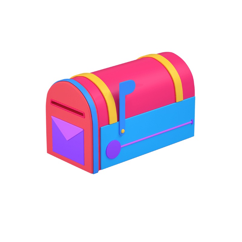 3d icon of a mailbox