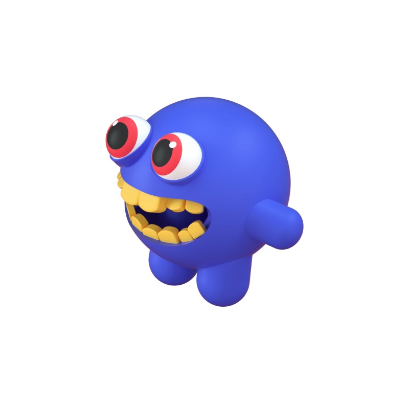 3d icon of a monster character