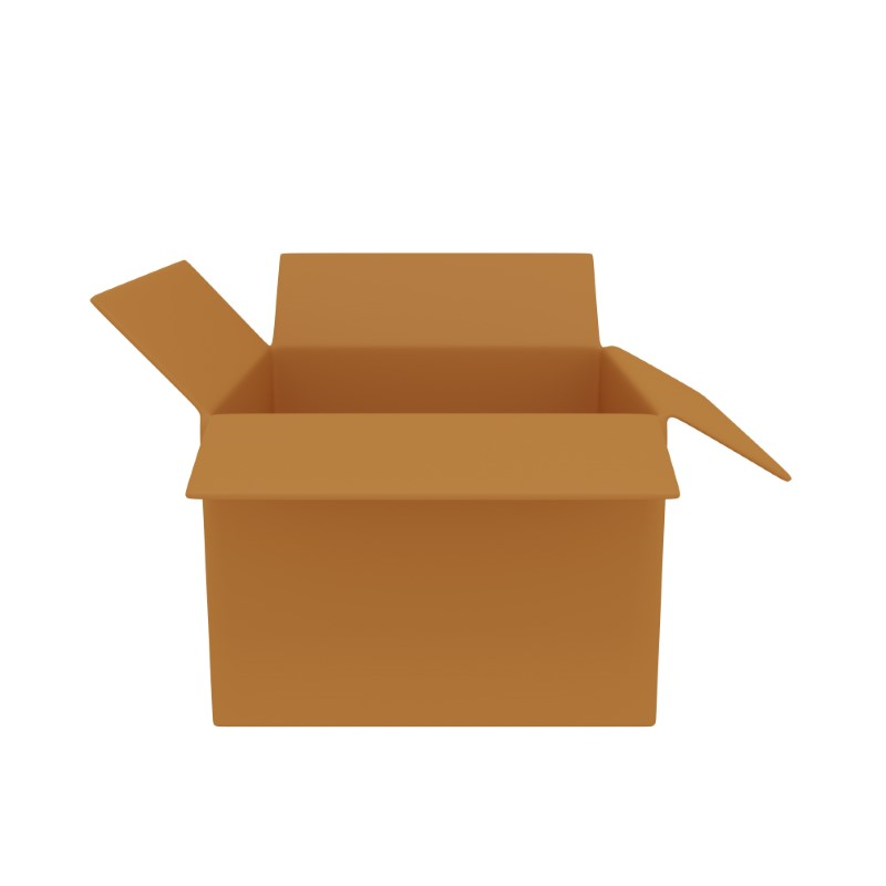 3d icon design of a brown box