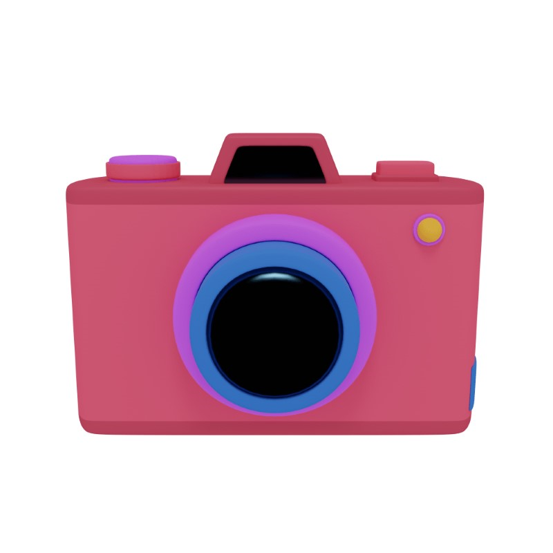 3d icon design of a photographic camera