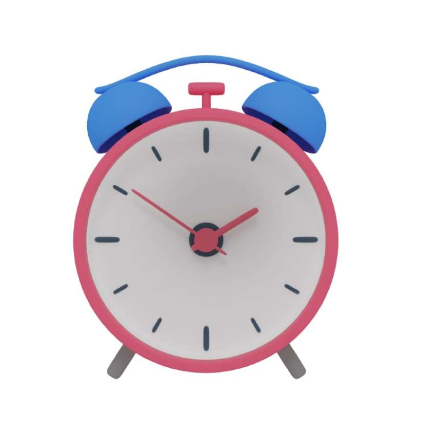3d icon design of an alarm clock