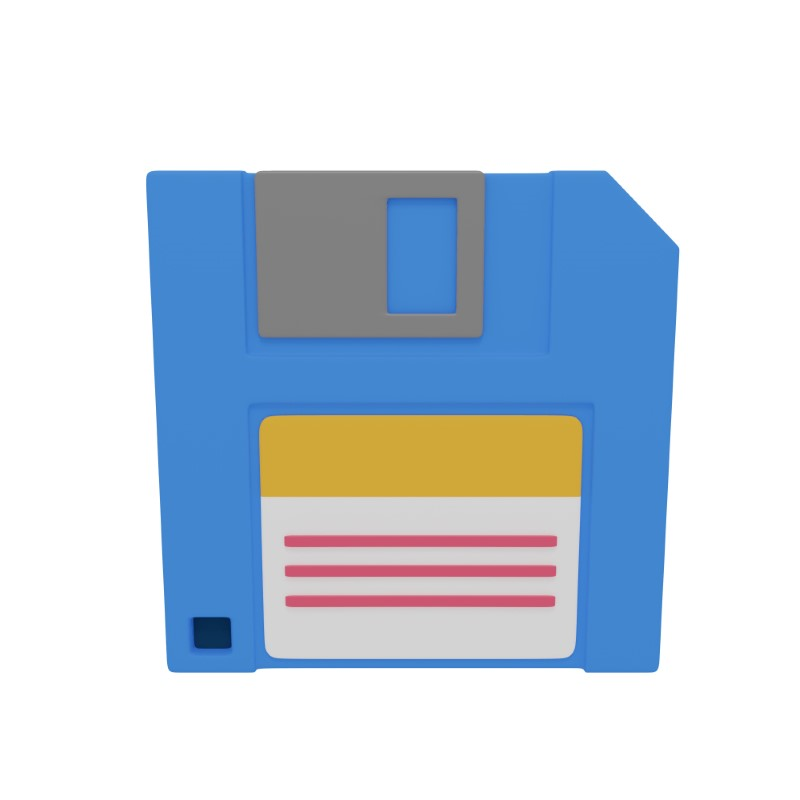 3d icon design of a floppy disk