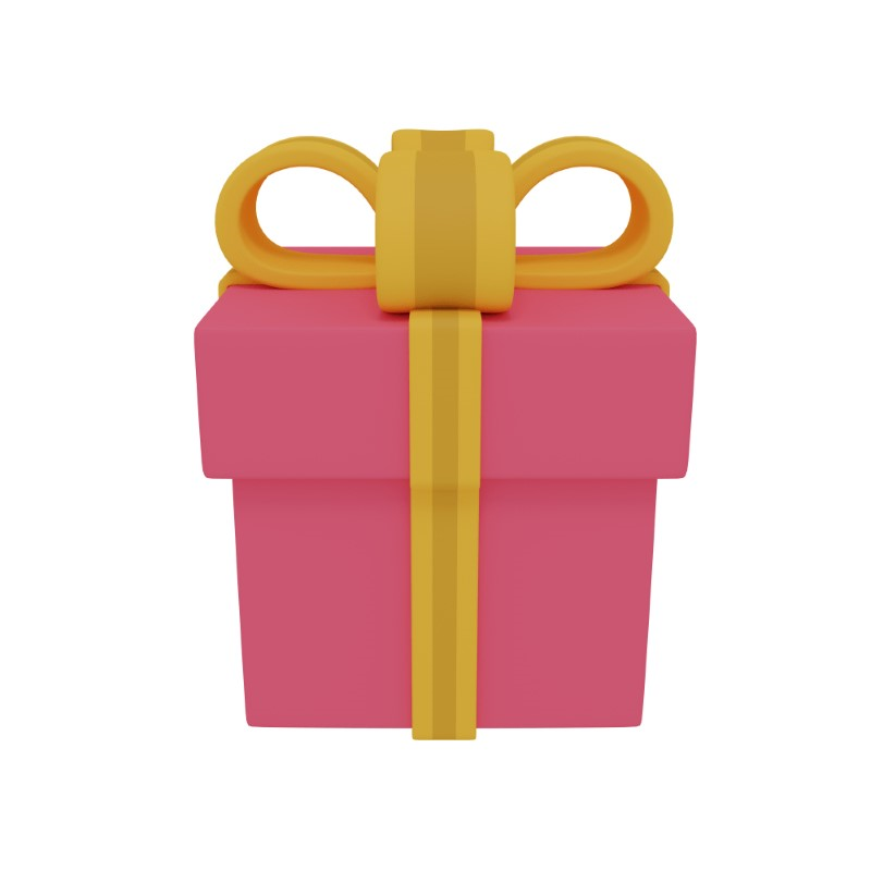 3d icon design depicting a wrapped gift box