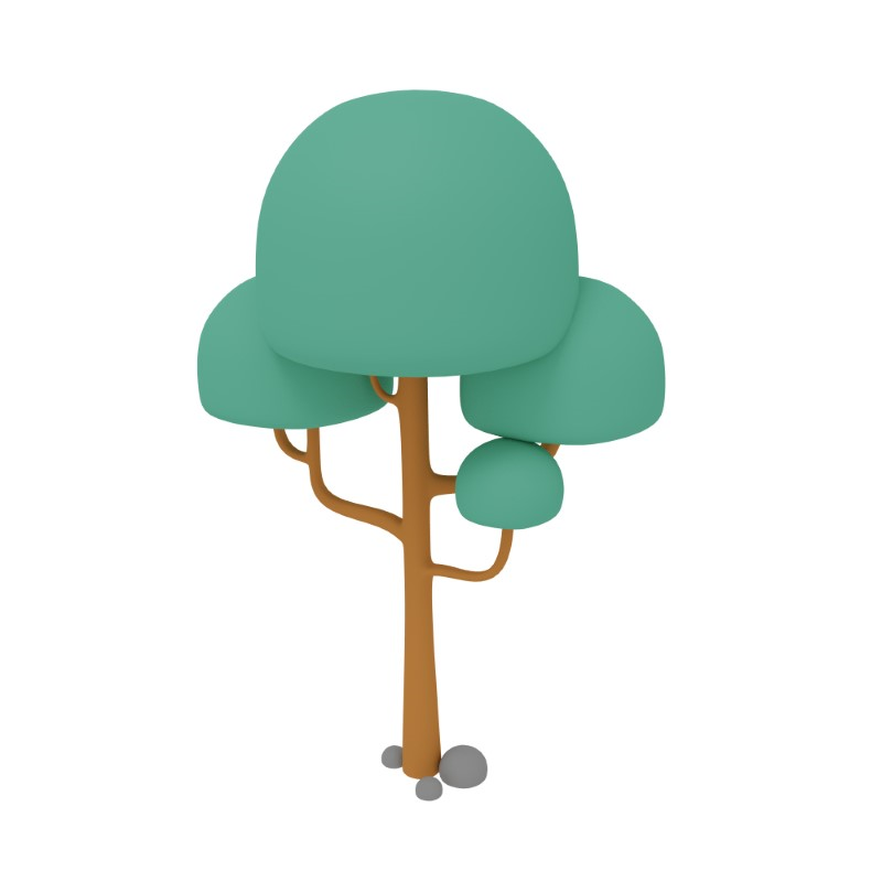 3d icon design of a tree