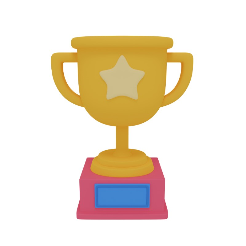 3d icon design of a trophy or reward