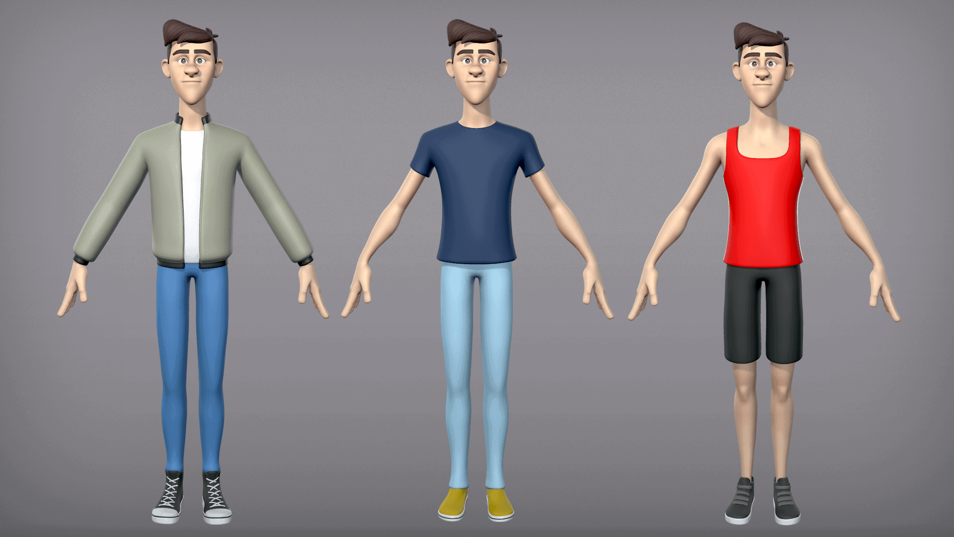 Blender 3D Characters Pack - Rigged Cartoon Male & Female Models | Deals  ByPeople | Bypeople