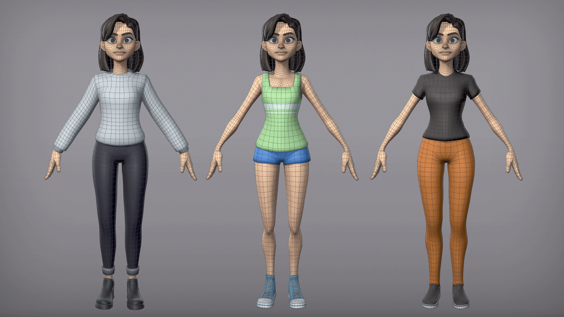 Blender 3D Characters Pack - Rigged Cartoon Male & Female Models | Deals  ByPeople | Bypeople