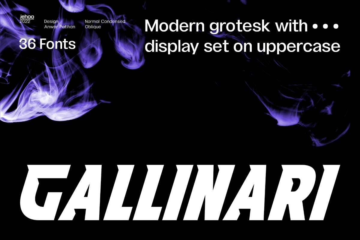 sample of Gallinari modern sans font