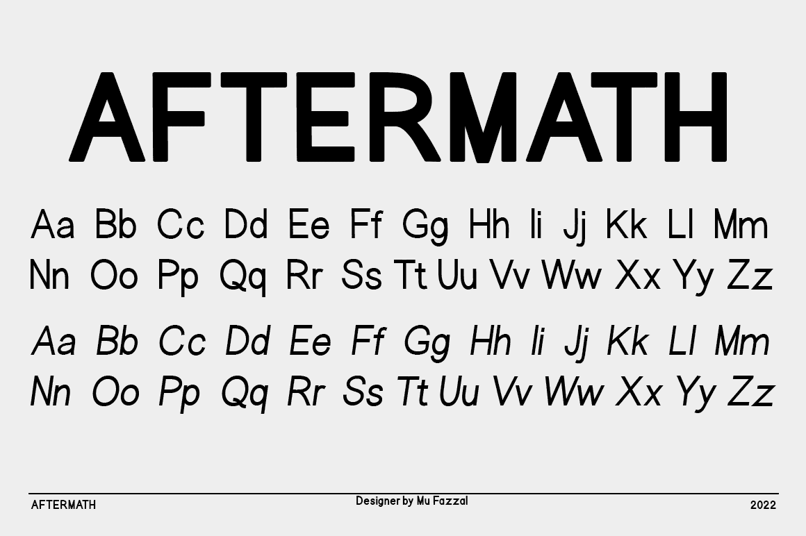 aftermath font poster preview