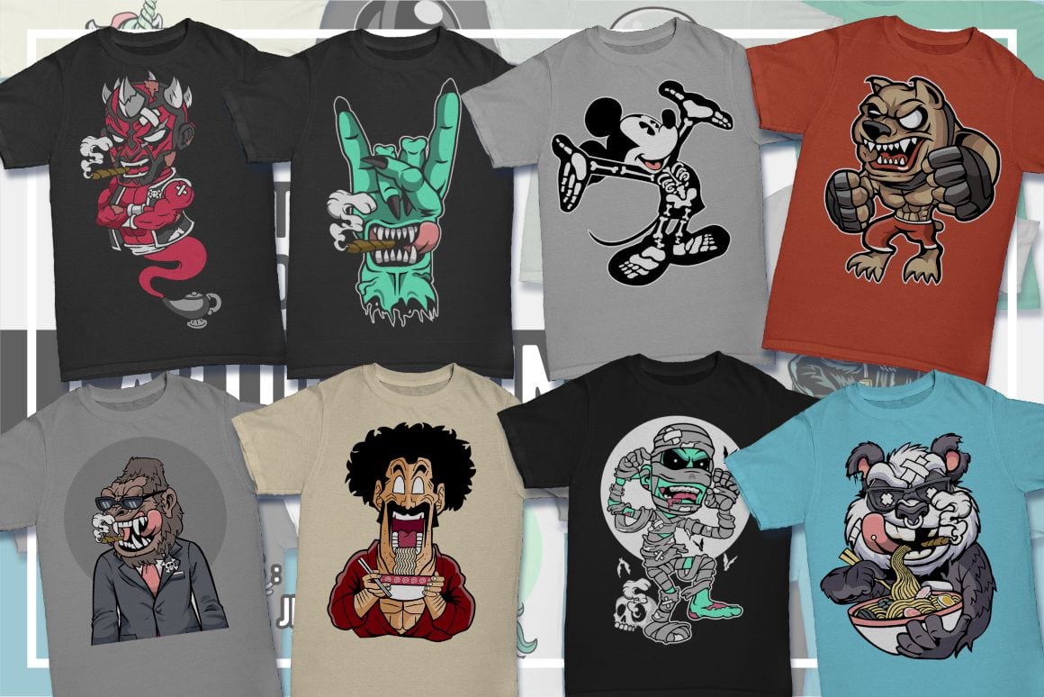 Do t shirt graphics cartoon style by Pakoramirez