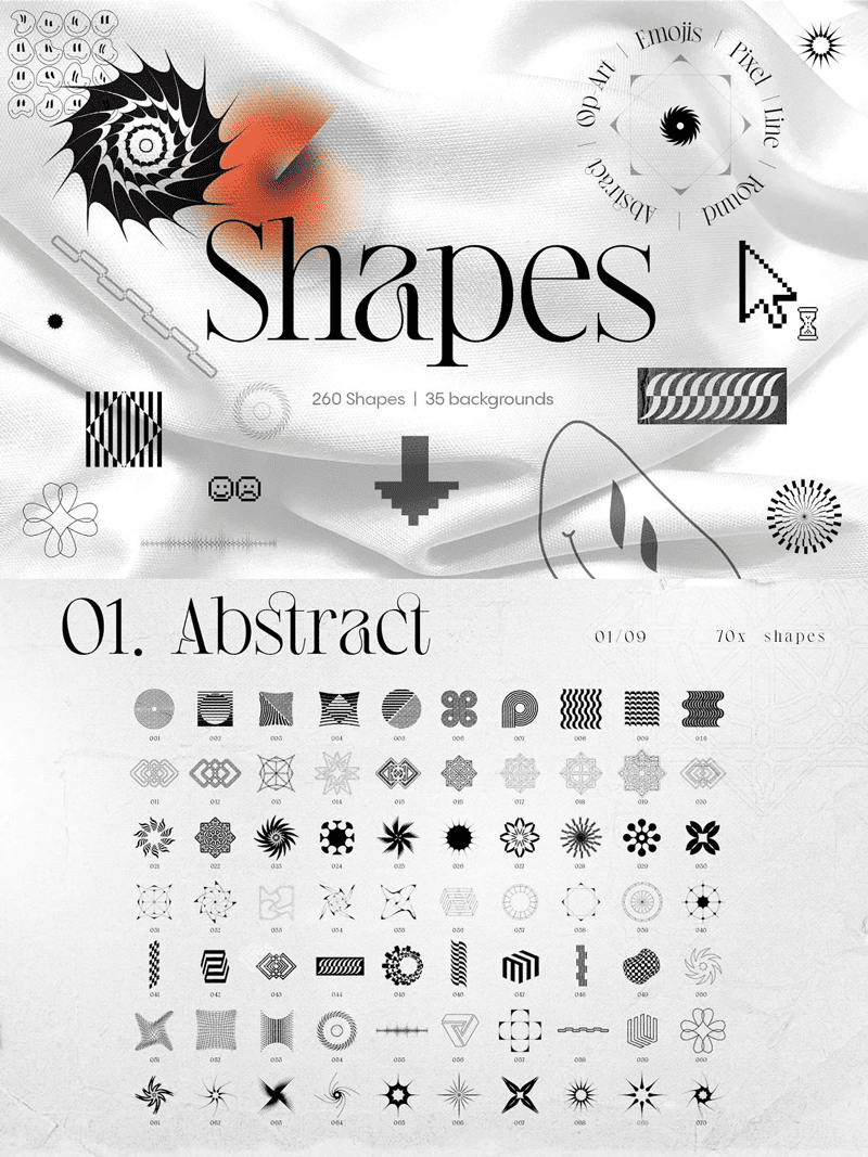 Premium PSD  Abstract shape background effect