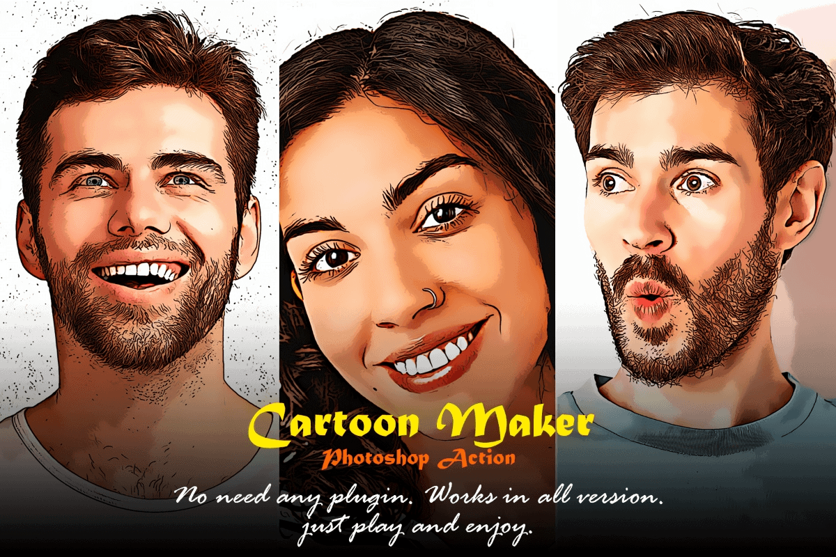 Cartoon Photoshop Actions Pack | Bypeople