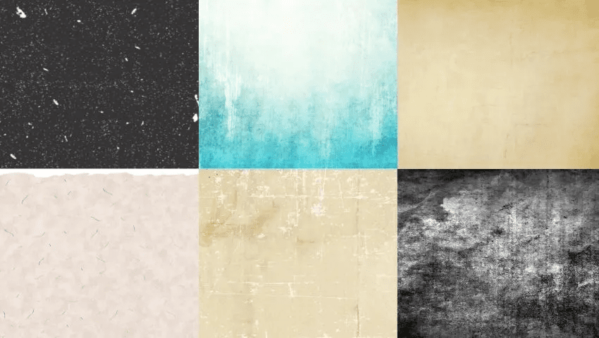 Six samples of vintage design textures to use