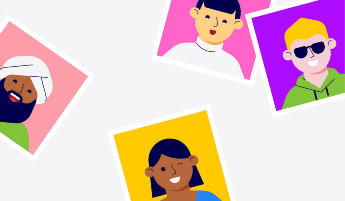 Examples of editable and customizable vector avatars for online stores