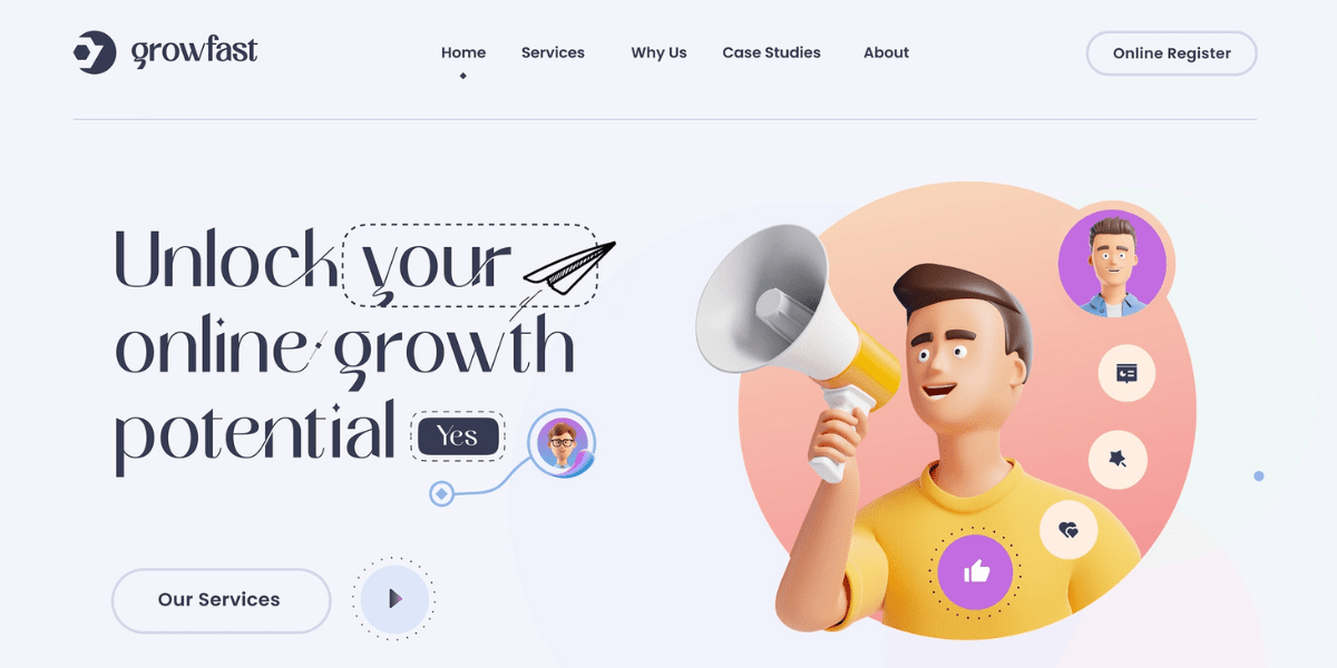 Growfast- Marketing Agency Website!