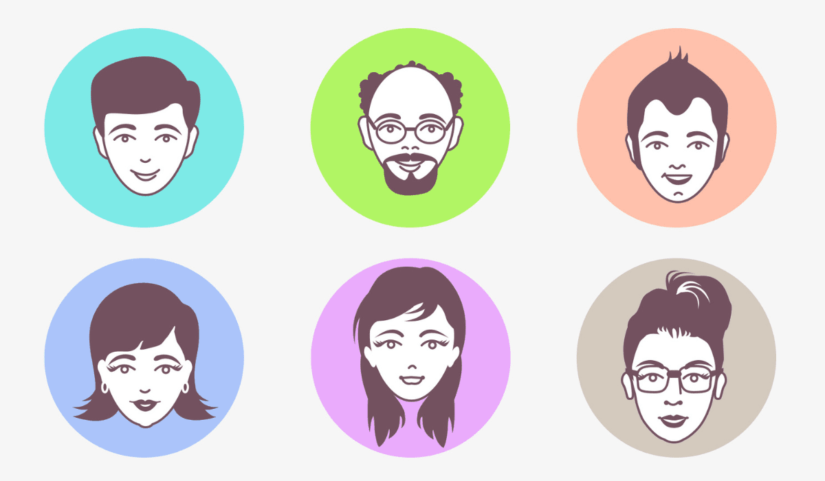 Mobile Apps People Faces Vector Avatars