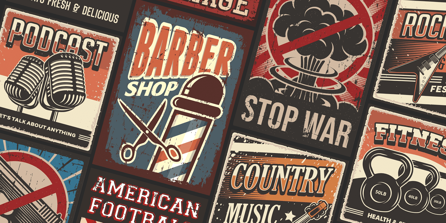 300+ Vintage Poster Templates Pack, Vector AI, EPS & PDF Formats