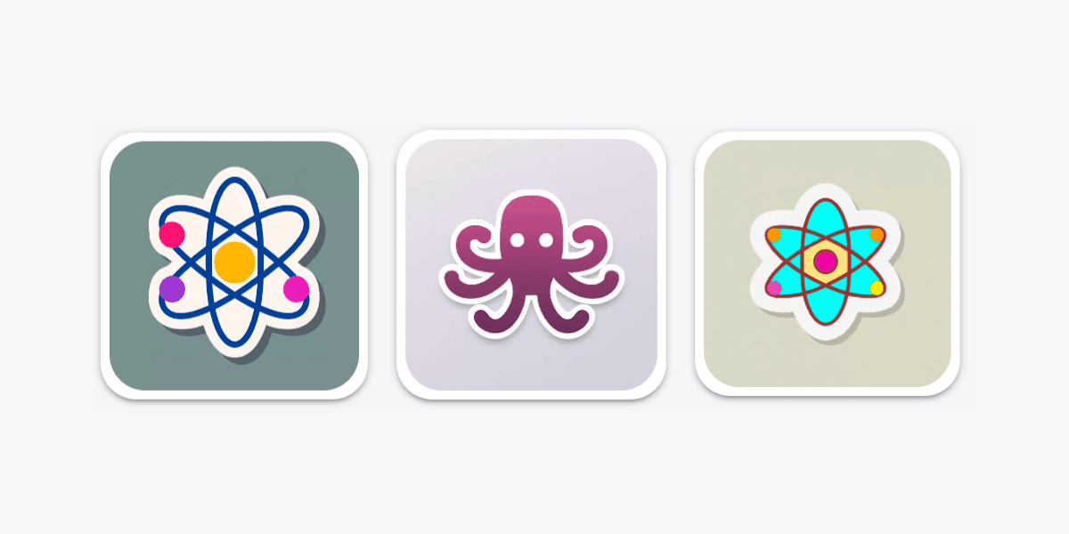 Sticker style app icons by Magic Creator