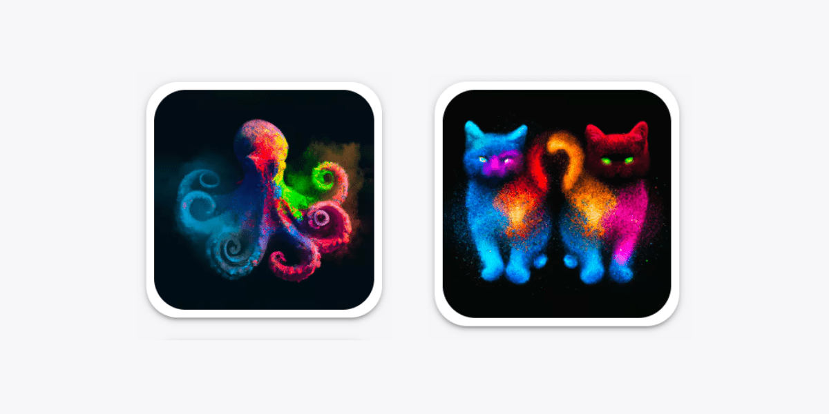 Color explosion style app icons by Magic Creator
