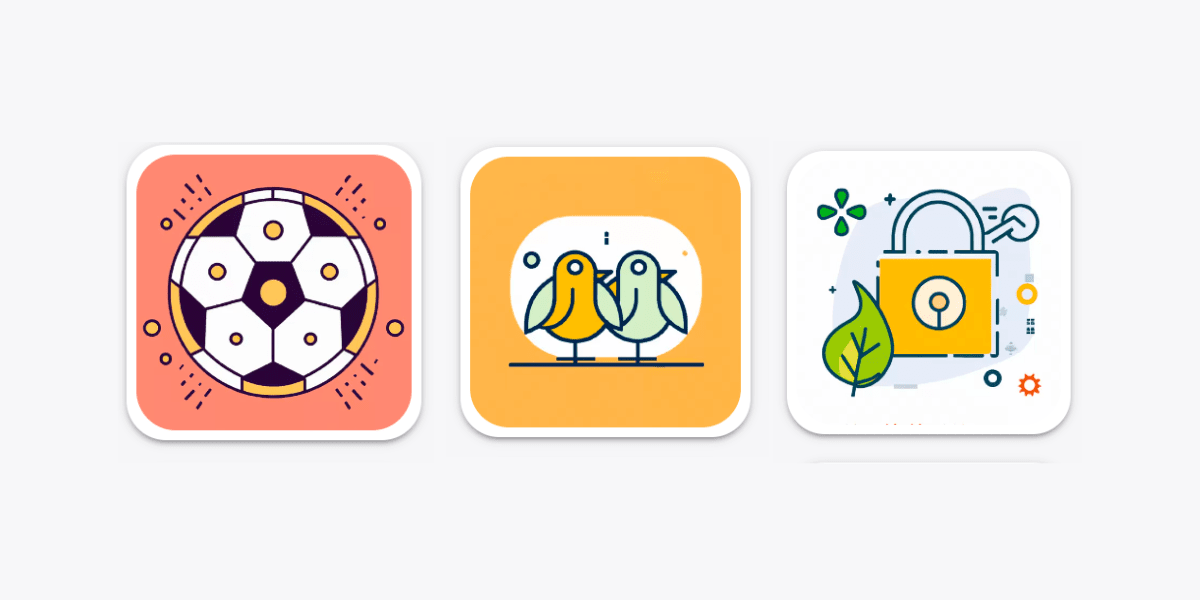 Memphis style app icons by Magic Creator
